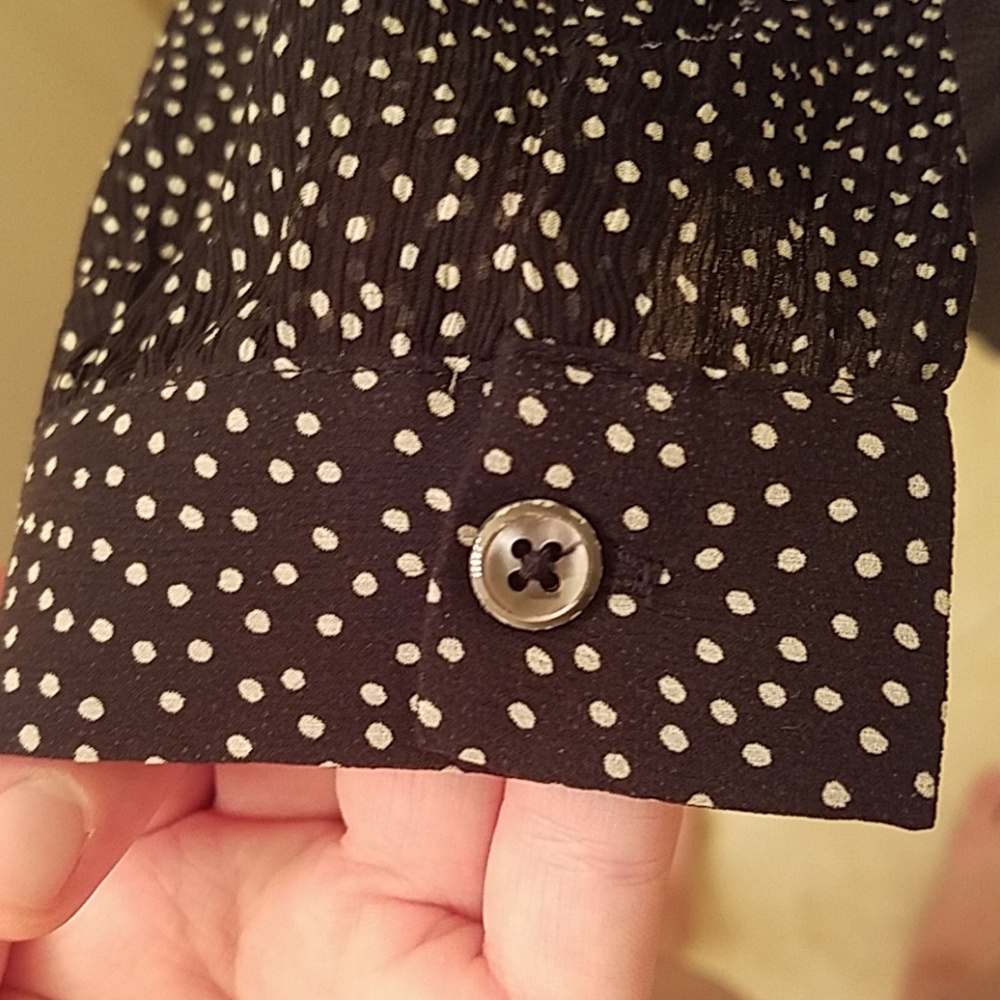 J Crew speckled long sleeve silk chiffon dress - Picture 4 of 8
